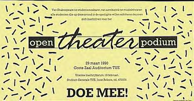31324 Open theater voor alle studenten bij Studium Generale aan de TU Eindhoven, 29-03-1990