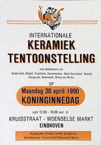 31388 Internationale keramiektentoonstelling op de Kruisstraat - Woenselse Markt, 30-04-1990