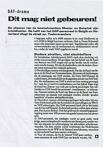 31407 Aktie van Socialistiese Arbeiderspartij (SAP) tegen ontslagen bij DAF, 1992