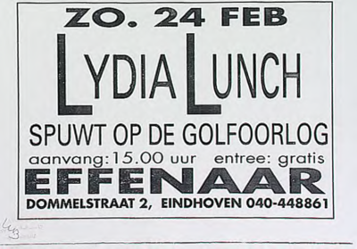 31440 Protest van de vredesbeweging tegen de golfoorlog in de Effenaar, 24-02-1991