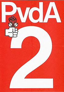 31445 Affiche van de PvdA voor de gemeenteraadsverkiezingen van 1990, 21-03-1990