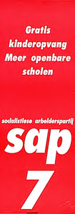 31449 Affiche van de socialistiese arbeiderspartij voor de gemeenteraadsverkiezingen 1990, 1990