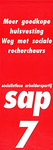 31451 Affiche van de socialistiese arbeiderspartij voor de gemeenteraadsverkiezingen 1990, 1990