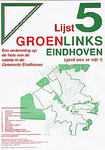 31458 Affiche van Groen Links met een kaart met expansiegebieden voor gemeenteraadsverkiezingen 1994, 1994