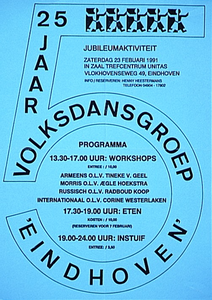 31510 25 Jarig jubileumaktiviteit van Volksdansgroep 'Eindhoven' in Trefcentrum Unitas, 23-02-1991