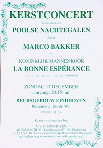 31685 Kerstconcert 1995 in het Beursgebouw met o.a. het Koninklijk Mannenkoor La Bonne Espérance, 17-12-1995
