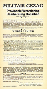 31734 Provinciale verordening van het Militair Gezag aangaande bescherming bossen, 25-01-1945