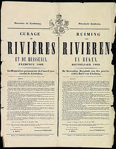 31756 Schouwvoering over rivieren en beken door de Provincie Limburg, 24-07-1863