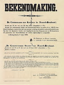 31760 Bekendmaking van de sluiting van jachtseizoen door de Gedeputeerde Staten van Noord-Brabant, 21-07-1877