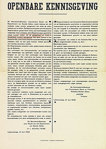 31763 Bekendmaking door het Departement van Sociale zaken betreffende tewerkstelling van werkelozen in Duitsland, 21-06-1940