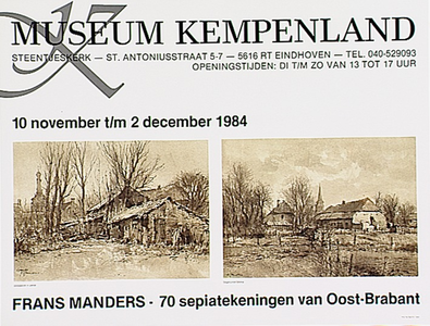 31858 Tentoonstelling Frans Manders in museum Kempenland, 1984