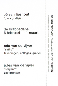 31878 Expositie van beeldende kunst in de Krabbedans, 1982