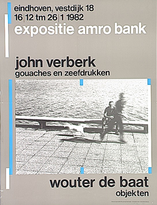 31906 Expositie in de amro bank van het werk van Wouter de Baat, 1982