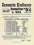 31981 Veemarkten in Eindhoven, Trefwoorden: markten, vee, koeien, varkens, schapen, paarden, 1934