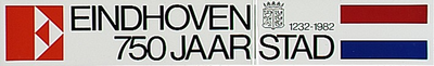 31988 Eindhoven 750 jaar stad ( sticker), 1982