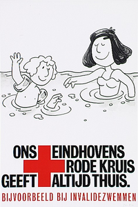 32013 Invalide zwemmen georganiseerd door het Rode Kuis, 1980