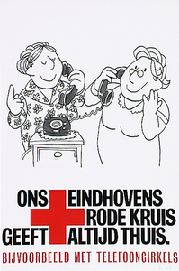 32016 Telefooncirkels georganiseerd door het Rode Kruis Trefwoorden: , telefoon, zieken,, 1980