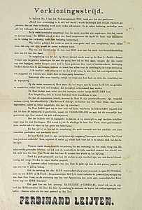 32041 Pamflet gemeenteraadsverkiezingen MULO- partij, 1908