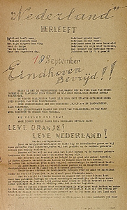 32052 Pamflet bevrijding Eindhoven, 1944