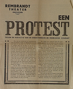 32053 Pamflet tegen filmrecensie Protest tegen de vertoning van de film van Cecil de Mille het Teeken des Kruises B.de, 1933