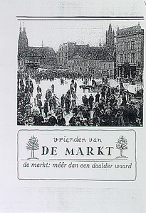 32074 Protest tegen plannen voor de bebouwing van een gedeelte van het Marktplein, 1990