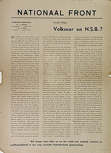 32084 Pamflet National Front, 1940