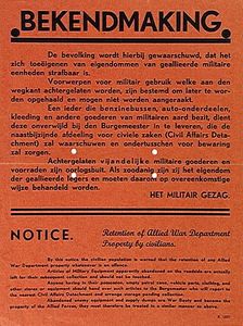 32106 Bekendmaking eigendom oorlogsbuit, 1944