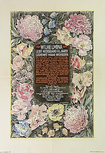 32123 Gelegenheidsprent 40 jarig regeringjubileum Koningin Wilhelmina, 1938