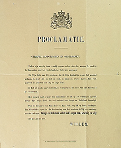 32141 Proclamatie regeringsjubileum Willem III, 1889
