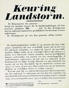 32145 Bekendmaking keuring Landstorm, 1915