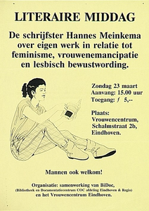 32491 Literaire middag Trefwoorden: homo's, vrouwen, feminisme,, 1997