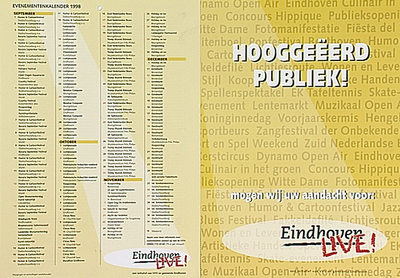 32704 Evenementenkalender in kader van Eindhoven promotie, 1998