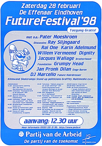 32787 Politieke bijeenkomstvan de Pvd A in ksader van de verkiezingen, 1998