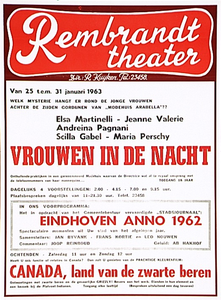 32830 Vertoning stadsjournaal in het voorprogramma van het Rembrandttheater, 1962