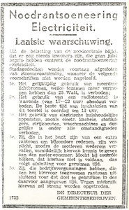 64829 Advertentie in het Eindhovens Dagblad met mededeling van de directeur gemeentebedrijven met laatste waarschuwing ...