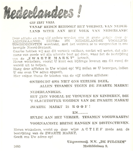 64836 Oproep van Uitgeversmij N.V. De Pelgrim in het Eindhovens Dagblad om, op verzoek van de Amerikaanse- Engelse- en ...