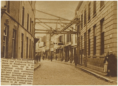 69339 Het stutten van panden in de Vrijstraat, gezien richting Keizersgracht, 1929