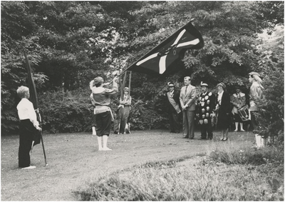 130719 Huldiging van Franciscus van der Heijden van het St. Caecilagilde: gildegroet aan de wereldlijke overheid; ...