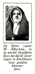 145095 Josephina Bots, zuster Albertina, 1927