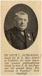145335 Lambertus Hurkmans, onderwijzer, ca. 1915