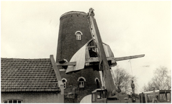 146301 Het restauratie van begkorenmolen De Deen , Rijt, 1967