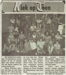 149076 Een klassenfoto: Klas 4 van Basisschool De Bijenkorf, De Koppele 2, 1971