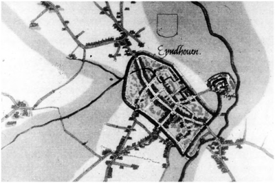 188369-011 Detail van de plattegrond van Eindhoven, Gestel, Stratum en Woensel van Jacob van Deventer, 07-04-1557 - ...