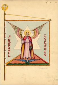 188508 Ontwerptekening voor een vaandel ten behoeve van St. Raphael, 1930