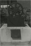 190290 'Waterrad' door Jo Bindels ter herinnering aan de voormalige Woenselse Watermolen, Keersoppermolen, 16-07-1986