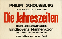 221067 Een uitvoering van Die Jahreszeiten door Koninklijke zangevereniging Eindhovens Mannenkoor, 18-01-1951