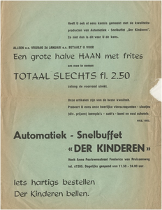 252653 Het aanprijzen producten van Automatiek - Snelbuffet Der kinderen , z.j.