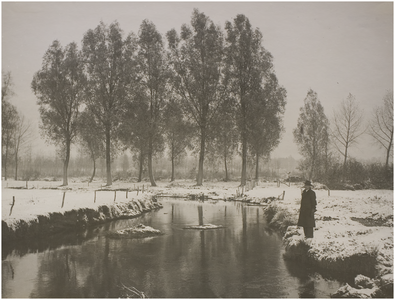 68452 Serie van 6 foto's betreffende winteropname van het stroomgebied van de Tongelreep. Informatie niet voldoende ...