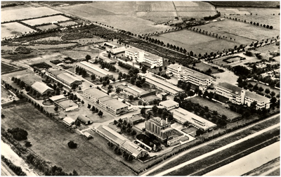 12840 Luchtfoto van het fabriekscomplex BATA, z.j.