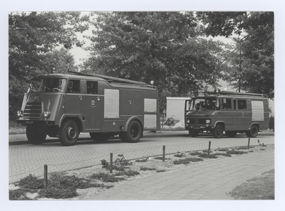 569490 De wisseling van Commandant van de Brandweer. Het personeel met materieel, 23-06-1973